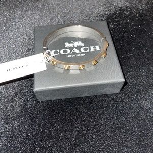 Coach Signature C bracelet bangle two toned